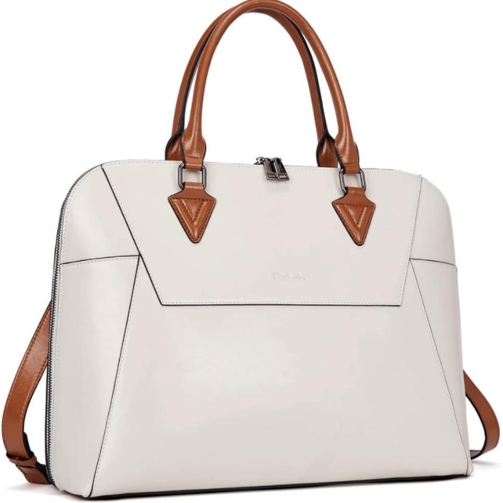 BOSTANTEN Briefcase for Women Leather 15.6 inch Laptop Shoulder Bag